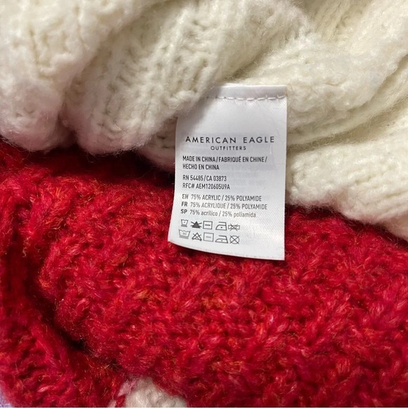 American Eagle Oversize Striped Sweater Women’s XS Acrylic Fuzzy Cozy - Picture 9 of 9